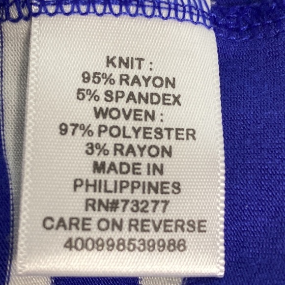 Elle Blue White Striped Long Sleeve Collared Layer Shirt Dress Tunic Top Size XL - Picture 8 of 9